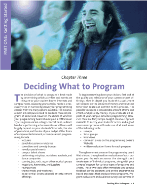 Campus Activities Survey Guide