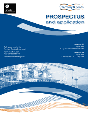Territory Bonds Prospectus and Application