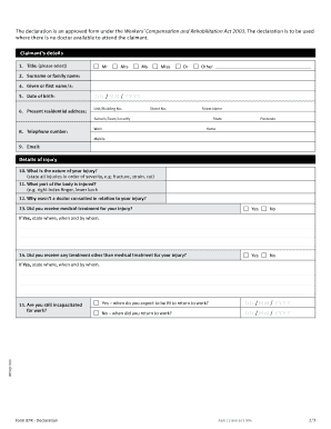 Queensland Form 87R Declaration