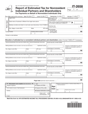 New York State IT-2658 Form