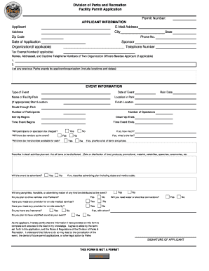 Facility Permit Application