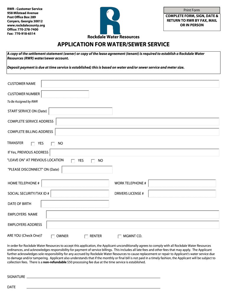 Pay Rockdale Water Bill & Customer Service