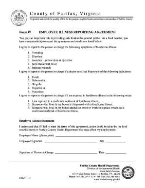 Employee Illness Reporting Agreement