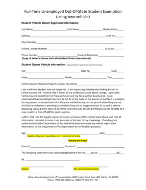 Fairfax County Student Parking Permit