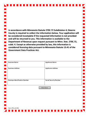 Minnesota Business License Application