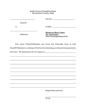 Motion to Show Cause for Contempt