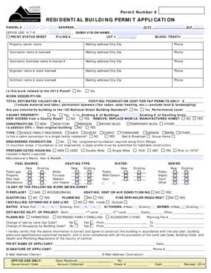 Residential Building Permit Application