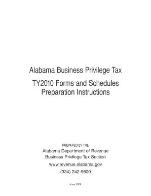 Alabama Business Privilege Tax Return