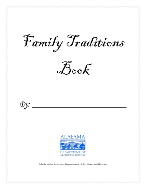 Family Traditions Book