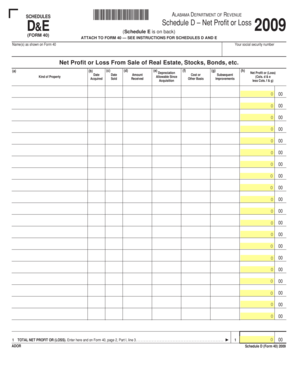 Alabama Schedule D Form 40