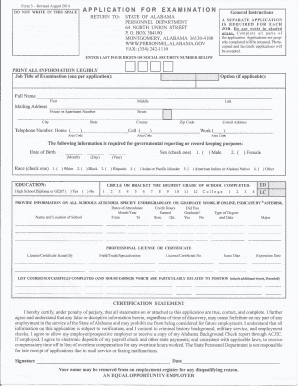 state of alabama personnel forms form 11