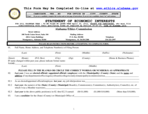 Alabama Statement of Economic Interests