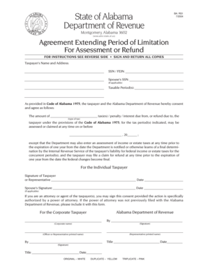 Alabama Tax Agreement Extension