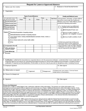 US Federal Employee Leave Request Form