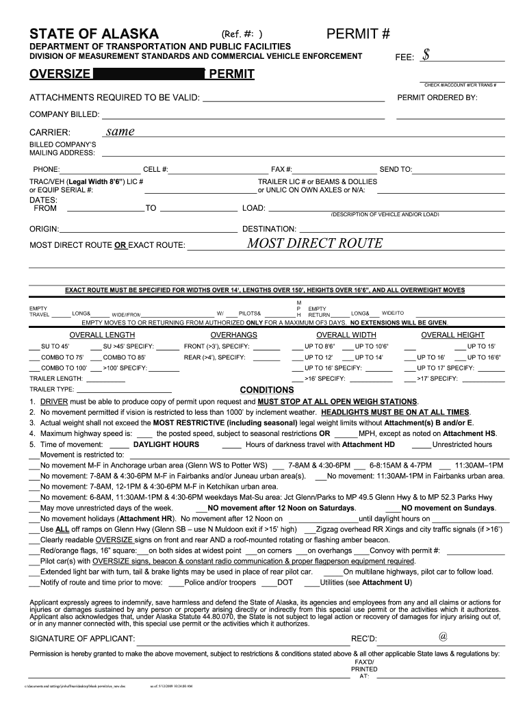 alaska oversize boat permit Preview on Page 1