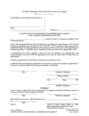 In the Matter of the Protective Proceeding of. Probate Guardianship Forms - courts alaska