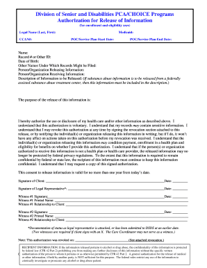 Authorization for Release of Information