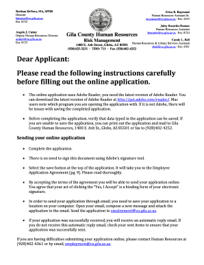 Gila County Employment Application