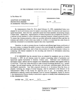 Arizona Domestic Violence Protection Order