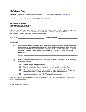 California IOLTA Update Form