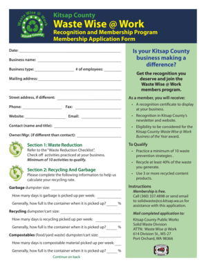 Fillable Online Membership Application - Kitsap County ...