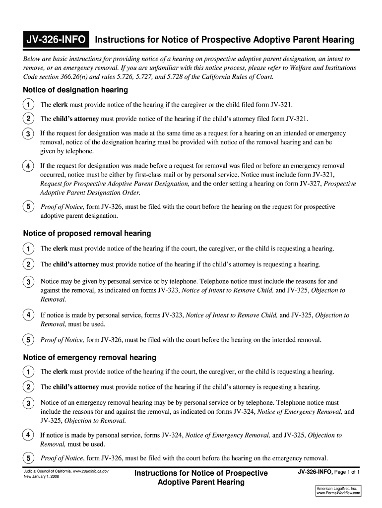 JV-326 2.OFM. Judicial Council Forms - courts ca Preview on Page 1