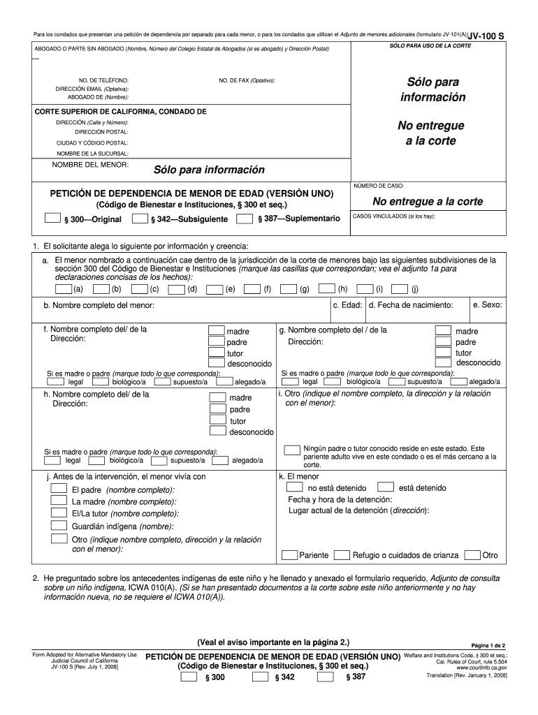 2008 CA JV-100 S Preview on Page 1