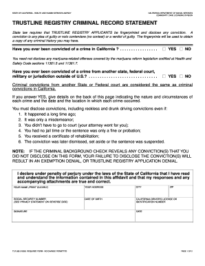 Fillable Online cdss ca criminal statement form Fax Email Print - pdfFiller