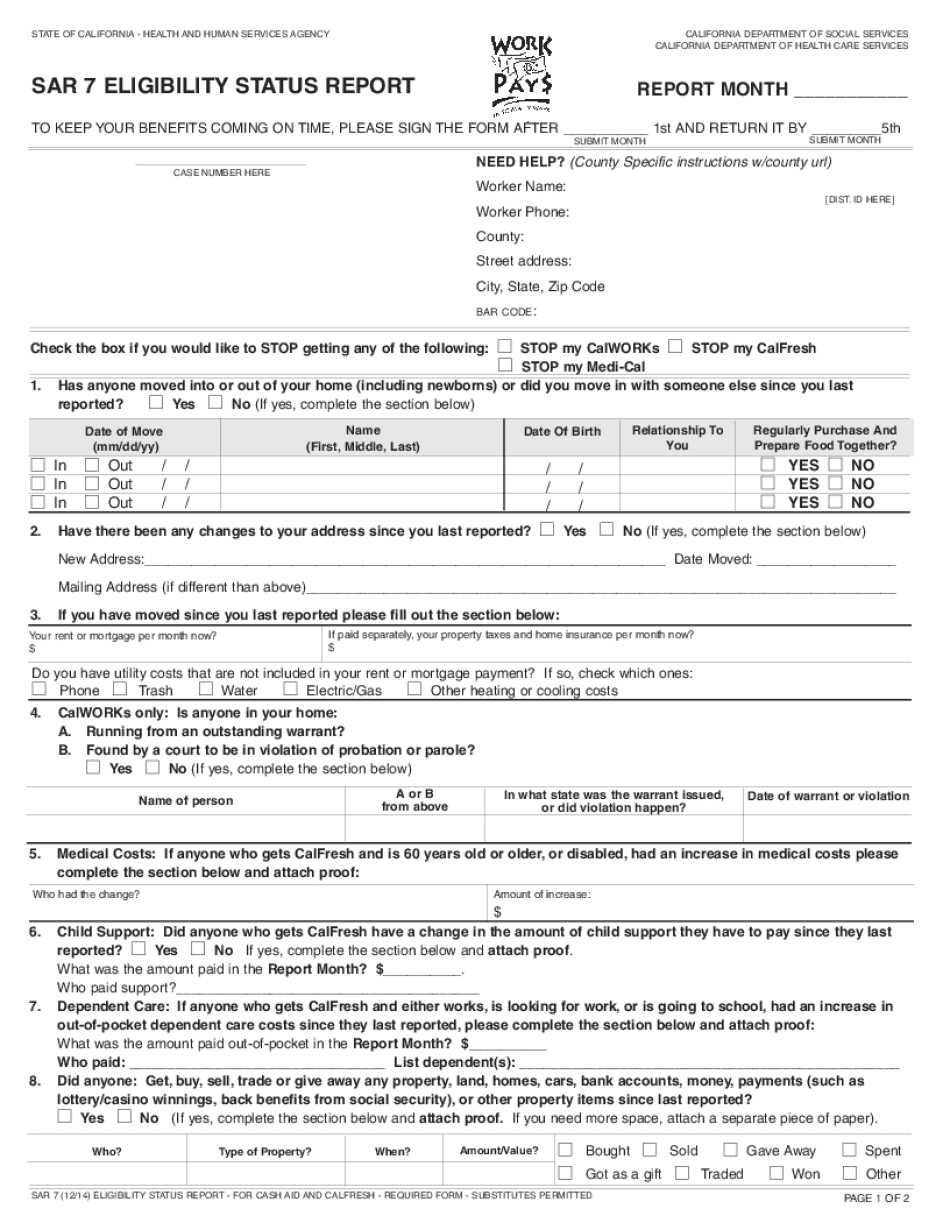 Fill In Form Sar 7