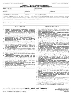 California Group Home Agreement