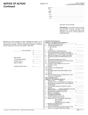 California Notice of Action