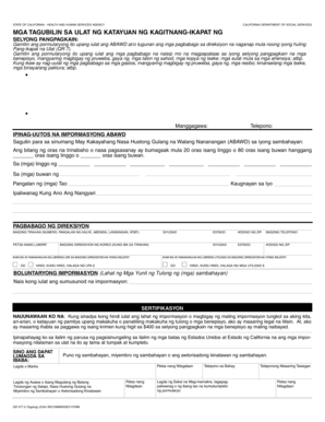 California Food Stamp Report Form