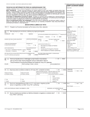 California Additional Person Information Form