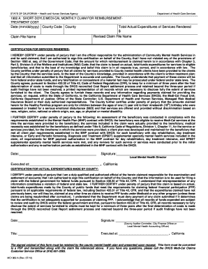 California Medi-Cal Monthly Claim Form