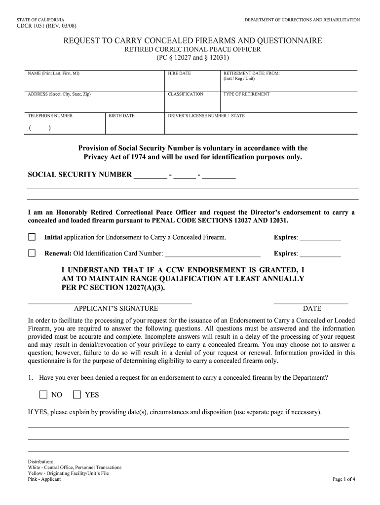 Cdcr 1051 Fill out & sign online DocHub