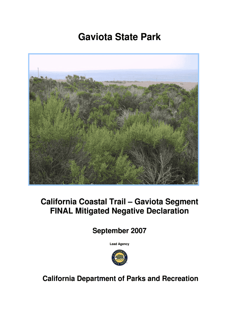 Gaviota State Park California Coastal Trail - California State Parks - parks ca Preview on Page 1