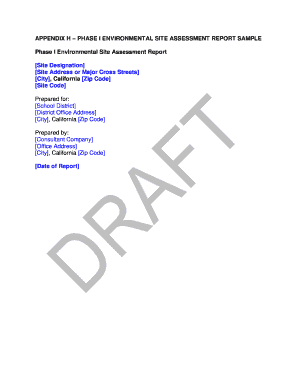 Lending terms and conditions sample - Appendix H - Phase I Environmental Site Assessment Report Sample - dtsc ca