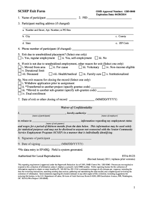 SCSEP Exit Form