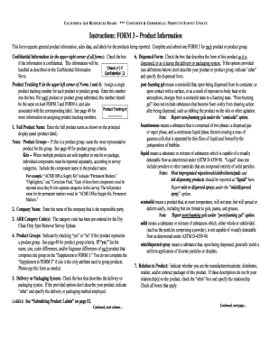 California Consumer & Commercial Products Survey Update Form 3