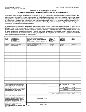 Medical mileage reimbursement form - I&A mileage Form - dir ca