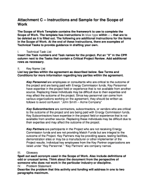 Scope of Work Template