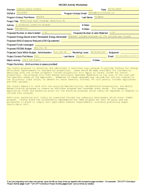 EECBG Activity Worksheet