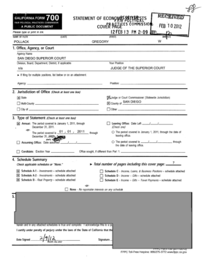 California Form 700 Statement of Disclosure