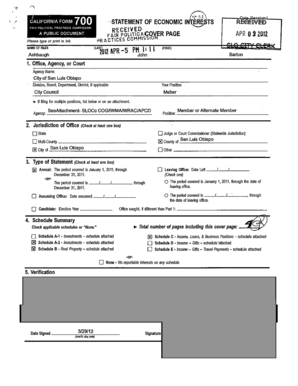California Form 700