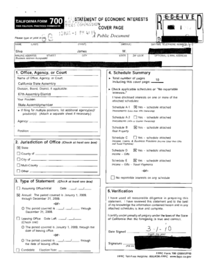 California Form 700 Statement of Economic Interests