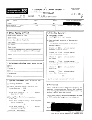 California Form 700 Statement of Economic Interests