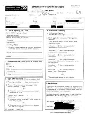 California Form 700 Statement of Economic Interests