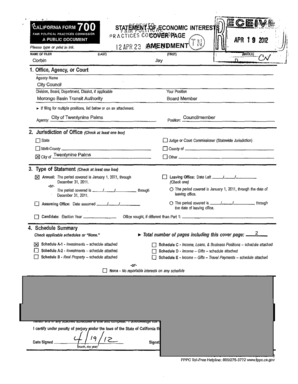 California Form 700