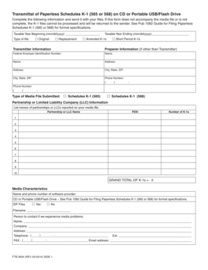 California Paperless Schedules K-1 Transmittal Form