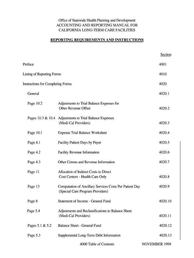 Fillable Online oshpd ca Reporting Requirements and Instructions